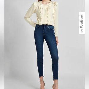 Textured Satin Ruffle Front Portofino Shirt